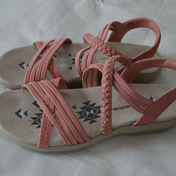 Skechers Sandals Reggae Slim - In-Love Coral Size 7 (New) - Picture 3 of 9